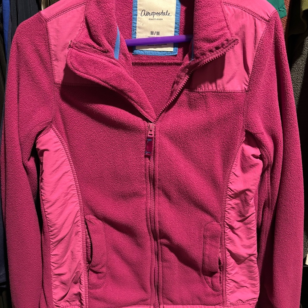 Aeropostale Magenta Fleece Jacket